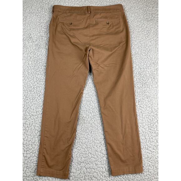 Express Pants Mens 34x30 Slim Fit Chino Preppy Flat Front Zip Fly City - Picture 5 of 8